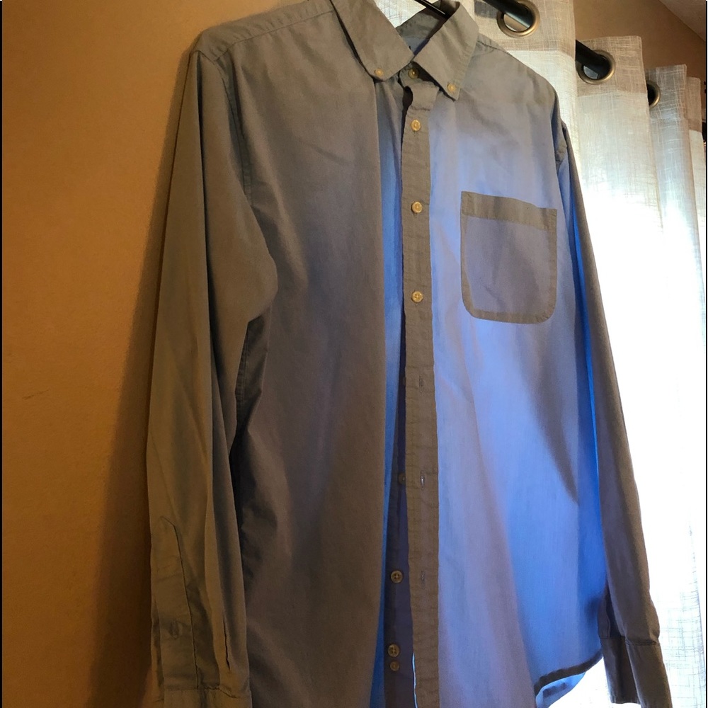 Blue Oxford Long Sleeved Shirt